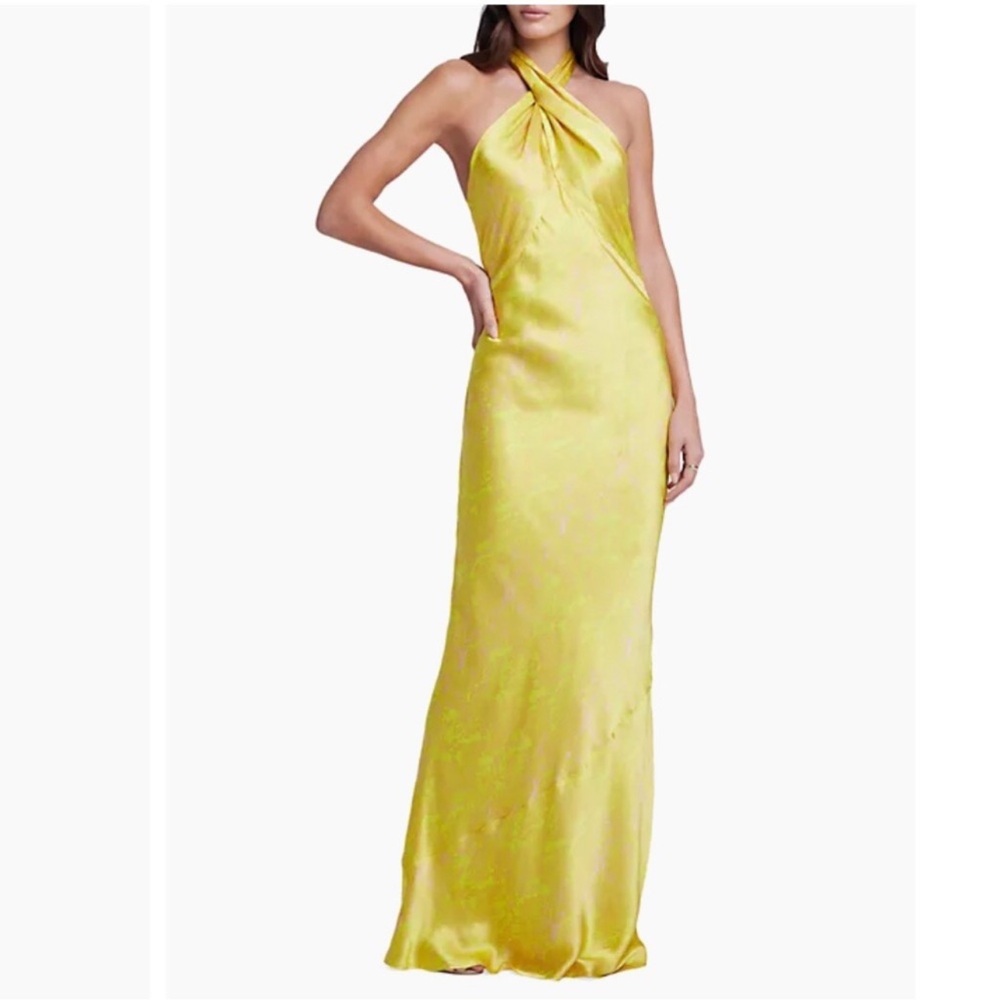 L’agence Estee Python Print Silk Maxi Dress
